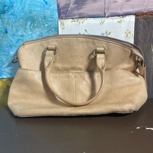 American Leather Tan and Brown Purse